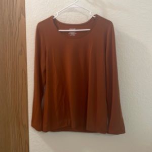 chico’s long sleeve blouse burnt orange M